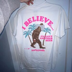 Party Pants White Graphic Tee - Short Sleeve